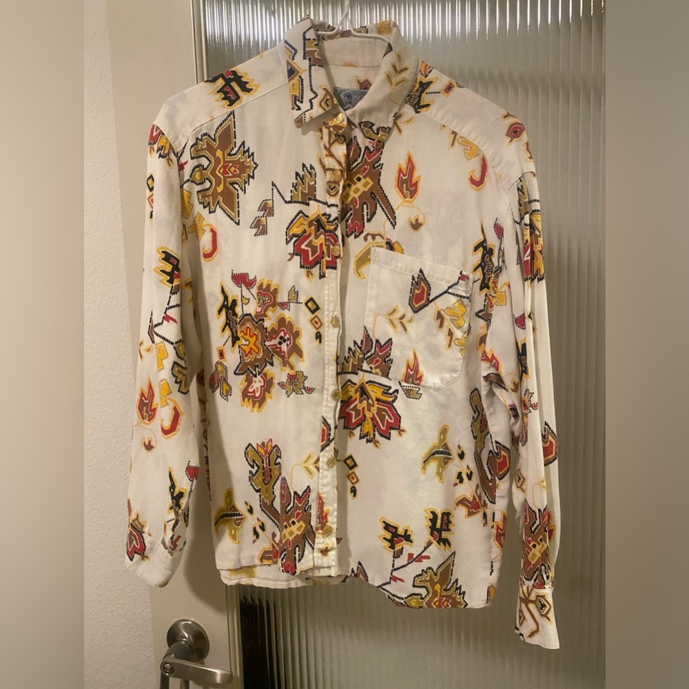 Kenzo Jeans southwestern inspired button down